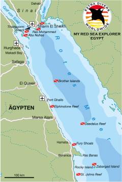 Egypt Dive Map © EXTRA DIVERS WORLDWIDE